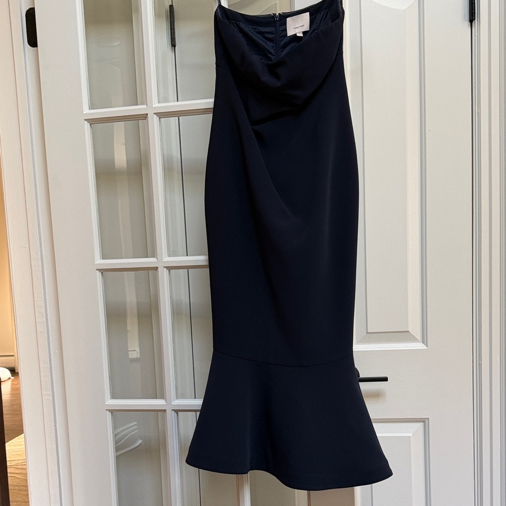 Cinq à Sept Navy Midi Dress - Wedding Guest - Black Tie - Midi Gown - Size 2